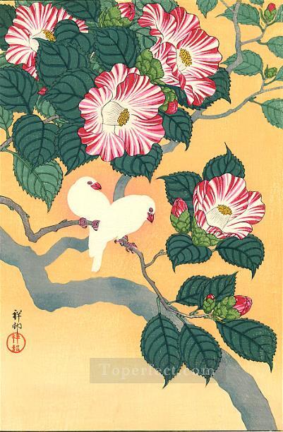 camellia and rice birds 1929 Ohara Koson Shin hanga Oil Paintings